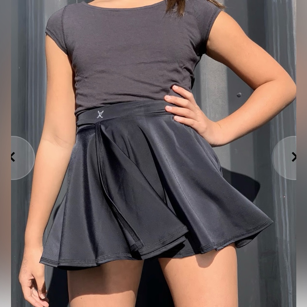 Girls Black Dance Wrap Skirt by dark rabbit